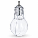 Clear Plastic Bulb Ornaments 5.25 Inches