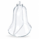 Set of 3 Clear Plastic Bell Ornaments 3.7 Inches (94 mm)