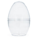 Set of 3 Clear Plastic Standing Egg Ornaments 3.05 Inches (78 mm)