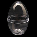 Set of 3 Clear Plastic Standing Egg Ornaments 3.05 Inches (78 mm)