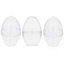 Set of 3 Clear Plastic Standing Egg Ornaments 3.05 Inches (78 mm)