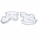 Clear Plastic Rocking Horse Ornaments 3.4 Inches (86 mm)