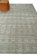 Shaded Beige, Camel and Brown Scandinavian 8x10 Hand Made Blended Wool Flatwoven Area Rug | KE34