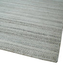 Shaded Beige and Camel 8x10 Hand Made Blended Wool Flatwoven Area Rug