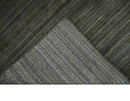 Modern Solid Olive and Gray 5x7 Blended bamboo Silk Hand Woven Area Rug