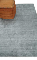 Modern Shaded Silver 5x7 Blended Wool Hand Woven Area Rug
