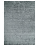 Modern Shaded Silver 5x7 Blended Wool Hand Woven Area Rug