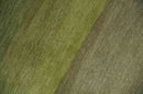 Shades of Green Modern Geometrical Stripes Design Hand loom 5x8 wool Area rug