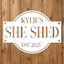 She Shed Sign w Name