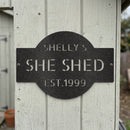Custom Metal Wall Art - Personalized Family Name Shed Monogram Sign