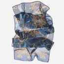 Alessandra - Long Silk Scarf - Navy