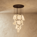 Sheets Chandelier (Round Ceiling Mount)