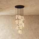 Sheets Chandelier (Round Ceiling Mount)