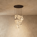Sheets Chandelier (Round Ceiling Mount)