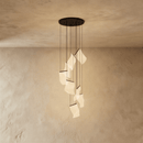 Sheets Chandelier (Round Ceiling Mount)