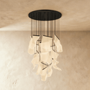 Sheets Chandelier (Round Ceiling Mount)