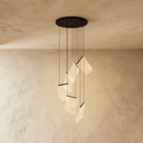 Sheets Chandelier (Round Ceiling Mount)