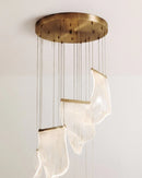 Sheets Chandelier (Round Ceiling Mount)