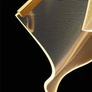 Sheets Chandelier: Singular Gold/Acrylic Sheet (Rectangle Ceiling Mount) - Open Box