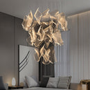 Sheets Chandelier: Singular Gold/Acrylic Sheet (Rectangle Ceiling Mount) - Open Box