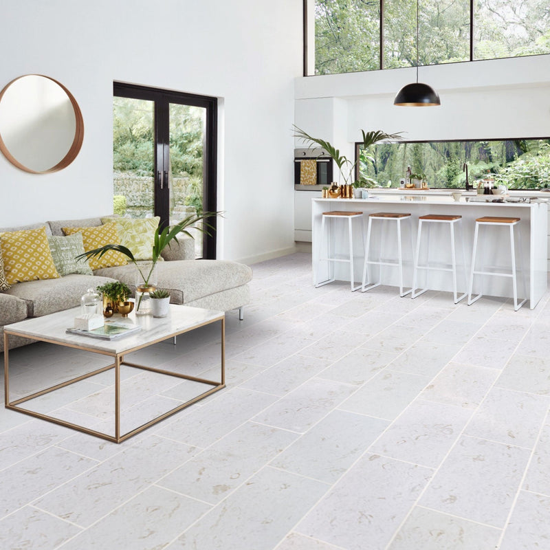 Shell Stone White Limestone Tiles 12