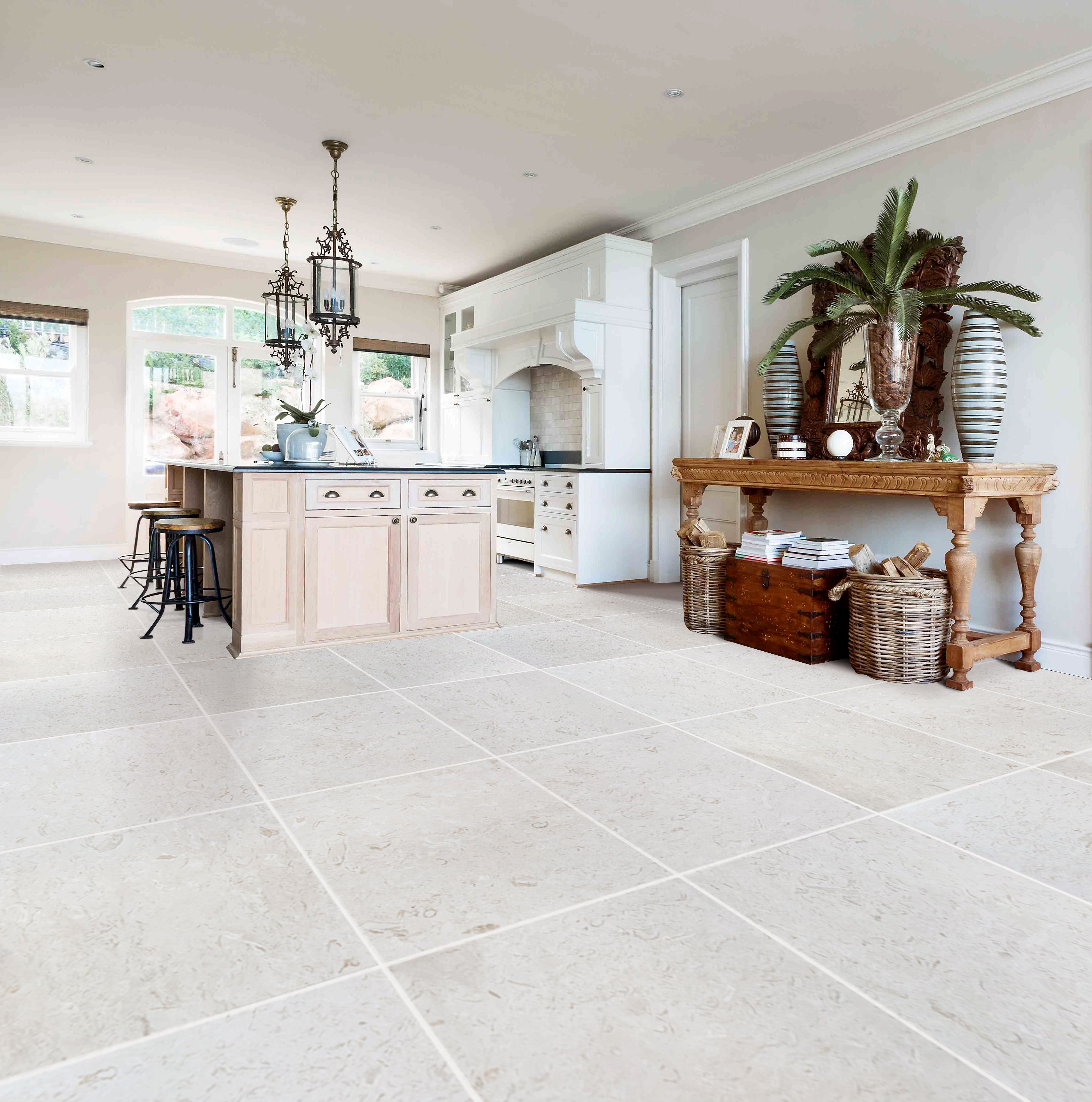 Shell Stone White Limestone Tiles 24