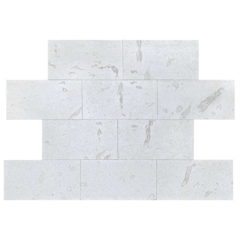 Shell Stone White Limestone Outdoor Tile Tumbled 18