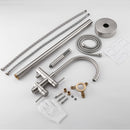 Sherwin 2-Handle Claw Foot Tub Faucet with Hand Shower in Silver