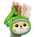 Trendy Shiba Inu Coin Pouch with Keyring and Zipper Closure