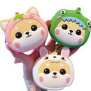 Trendy Shiba Inu Coin Pouch with Keyring and Zipper Closure