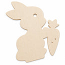 Unfinished Wooden Bunny Shape Cutout DIY Craft 7 Inches