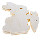 Unfinished Wooden Bunny Shape Cutout DIY Craft 7 Inches