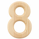 Unfinished Wooden Arial Font Number 8 (Eight) 6.25 Inches