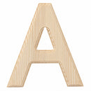 Unfinished Wooden Arial Font Letter A (6.25 Inches)