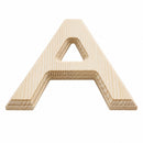 Unfinished Wooden Arial Font Letter A (6.25 Inches)
