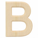 Unfinished Wooden Arial Font Letter B (6.25 Inches)
