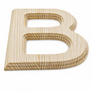Unfinished Wooden Arial Font Letter B (6.25 Inches)