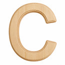 Unfinished Wooden Arial Font Letter C (6.25 Inches)