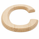 Unfinished Wooden Arial Font Letter C (6.25 Inches)