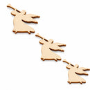 3 Angels Unfinished Wooden Shapes Craft Cutouts DIY Unpainted 3D Plaques 4 Inches