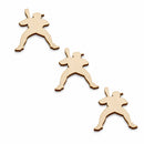 3 Baseball Players Unfinished Wooden Shapes Craft Cutouts DIY Unpainted 3D Plaques 4 Inches