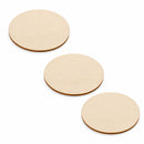 3 Circles Unfinished Wooden Shapes Craft Cutouts DIY Unpainted 3D Plaques 4 Inches