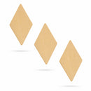 3 Diamonds Unfinished Wooden Shapes Craft Cutouts DIY Unpainted 3D Plaques 4 Inches