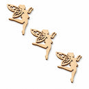 3 Fairies Unfinished Wooden Shapes Craft Cutouts DIY Unpainted 3D Plaques 4 Inches