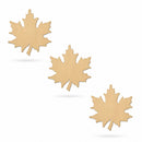 3 Leaves Unfinished Wooden Shapes Craft Cutouts DIY Unpainted 3D Plaques 4 Inches