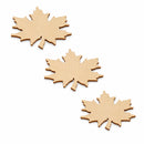 3 Leaves Unfinished Wooden Shapes Craft Cutouts DIY Unpainted 3D Plaques 4 Inches