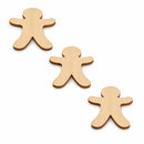 3 Men Unfinished Wooden Shapes Craft Cutouts DIY Unpainted 3D Plaques 4 Inches