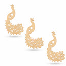 3 Peacocks Unfinished Wooden Shapes Craft Cutouts DIY Unpainted 3D Plaques 4 Inches