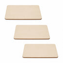 3 Rectangles Unfinished Wooden Shapes Craft Cutouts DIY Unpainted 3D Plaques 4 Inches