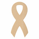 Awareness Ribbon Unfinished Wooden Shape Craft Cutout DIY Unpainted 3D Plaque 6 Inches